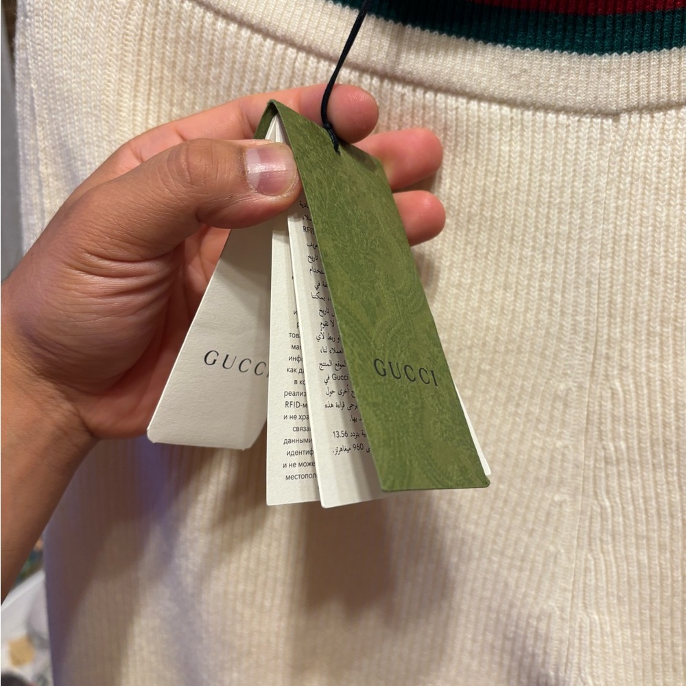 Gucci Cream Joggers with Red and Green Accents - Picture 6 of 8